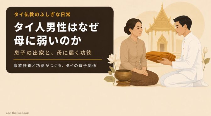 タイ人男性はなぜ母に弱いのか