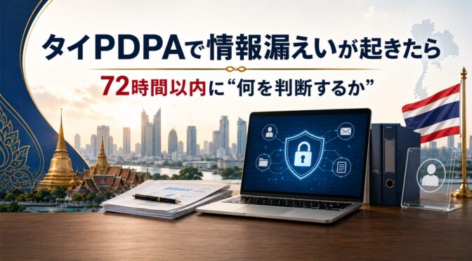 タイPDPAで情報漏えいが起きたら｜72時間以内に“何を判断するか”