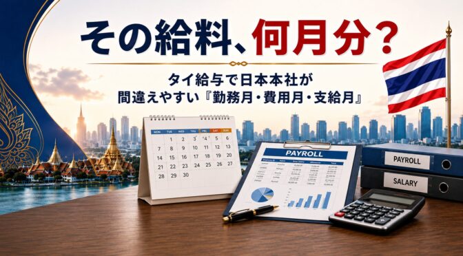 その給料、何月分？｜タイ給与で日本本社が間違えやすい「勤務月・費用月・支給月」