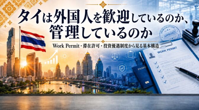 タイは外国人を歓迎しているのか、管理しているのか